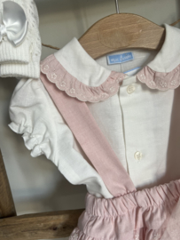 Mooi uitgewerkt setje 2-delig van Mac Ilusion in het roze/offwhite.