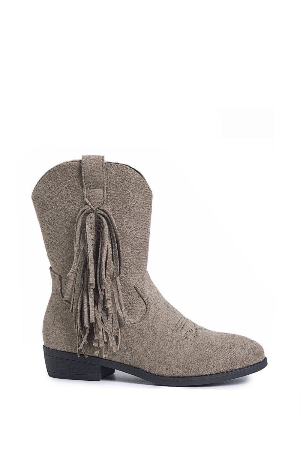 Stoere cowboylaarzen in de kleur taupe.