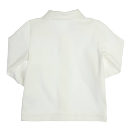 Mooi poloshirt met lange mouw van Gymp in het offwhite.