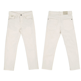 Mooie broek van Mayoral basic slim fit model in kleur stone.