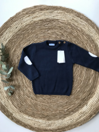 Stoere ,klassieke gebreide trui van Mac Ilusion in het donkerblauw.