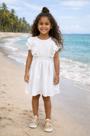 Heerlijk zomerjurkje in het offwhite.