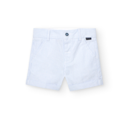 Mooi lichtblauw met wit gestreepte korte broek van Boboli.