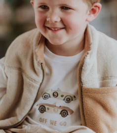 Mooi uitgewerkt shirtje in het offwhite van Gymp met stoere print.