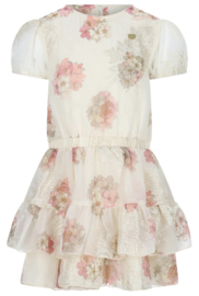 Prachtige uitgewerkte jurk met bloemenmotief van Le Chic.