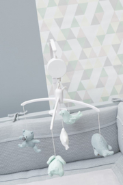 Muziekmobiel van Baby's Only in de kleur stonegreen- mint.