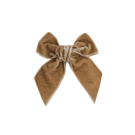 Prachtige velvet haarstrikken van Condor in de kleur CAMEL 331
