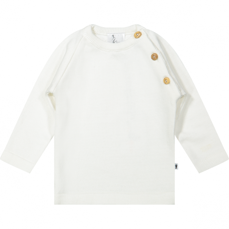 Fijn gebreid truitje van Klein babykleding in het offwhite.