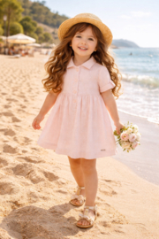 Mooi klassiek jurkje in het oudroze van Gymp.