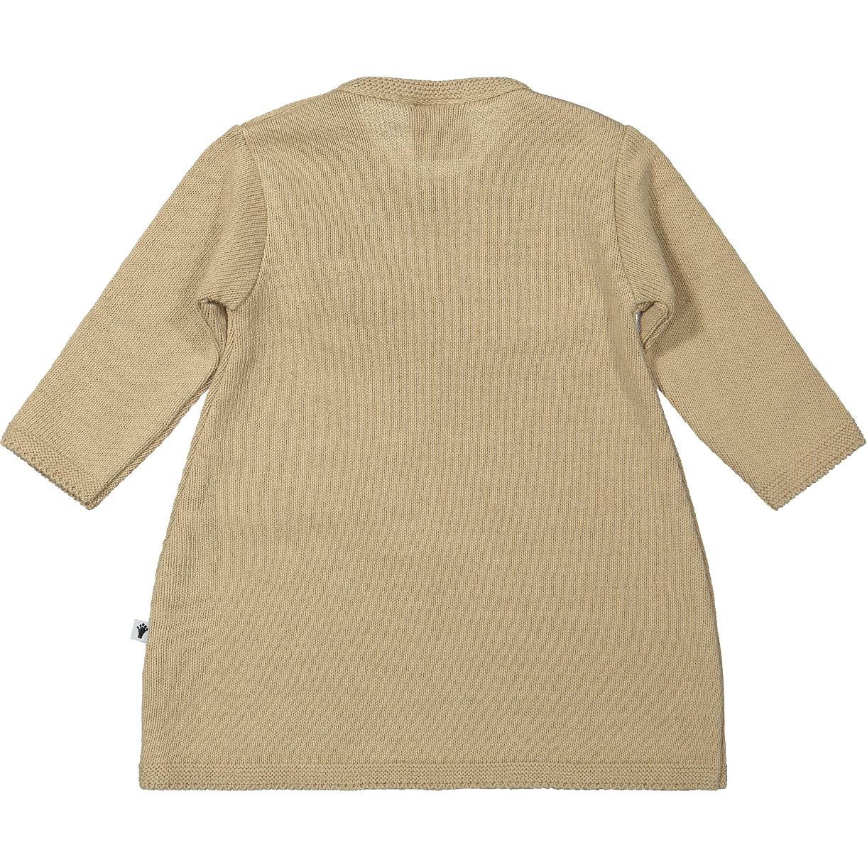 Fijn gebreid jurkje van Klein Babykleding in het zandkleur.