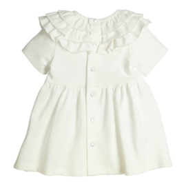 Prachtig offwhite jurkje van Gymp met ruches.