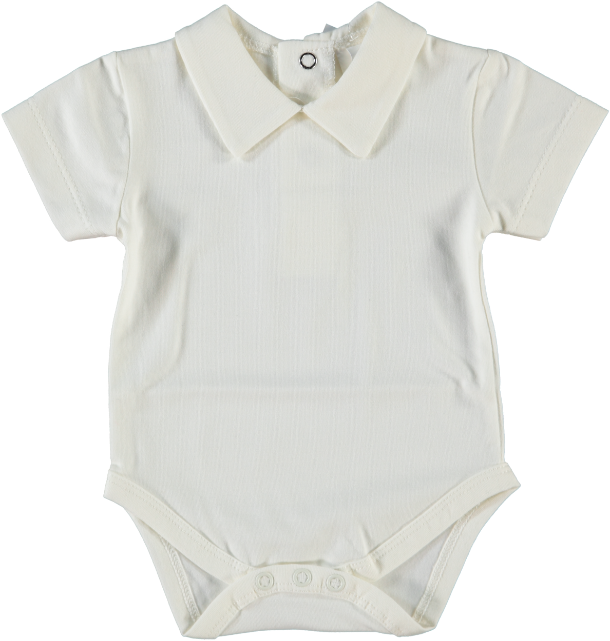 Polokraag romper met korte mouw van Klein baby in het offwhite.