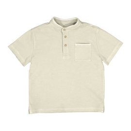 Zandkleurig shirtje met een mooie kraag van Mayoral.