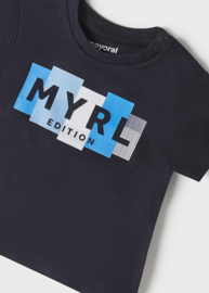 Mooi shirt van Mayoral in het donkerblauw met print.