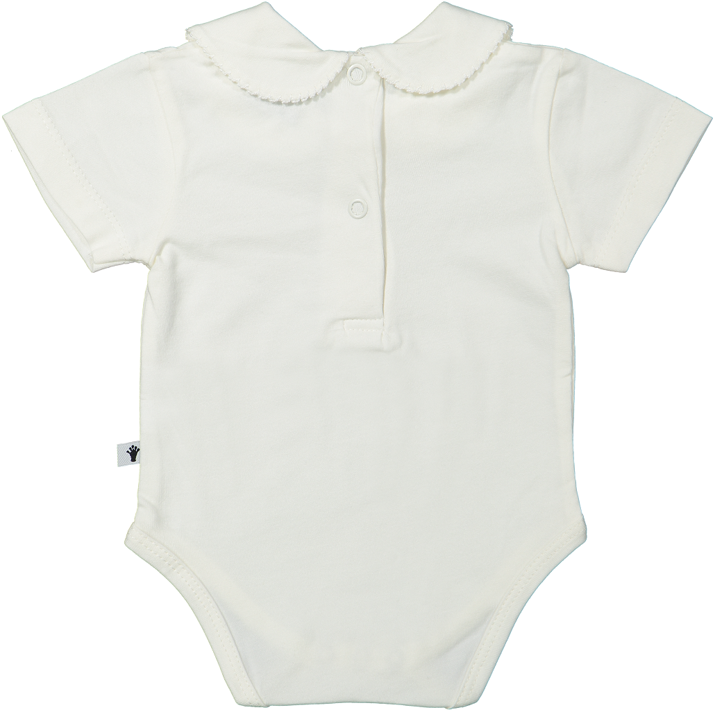 Romper met ronde kraag van Klein baby in offwhite.
