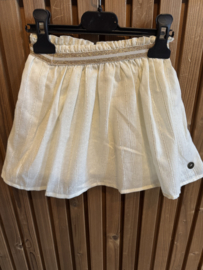 Mooi uitgewerkt rokje van Like flo in het offwhite/goud.