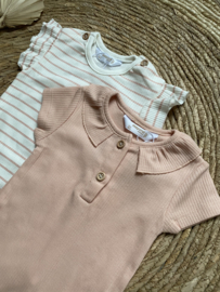 Mayoral rompers set van 2 in de kleur Nude /offwhite.