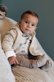 Heerlijk teddy jasje van Klein baby in het beige melange.