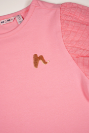 Mooi vrolijk shirtje van NoNo met mooie mouwen in het fuchsia.