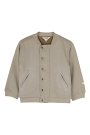 Stoer vest van Baje studio jean in de kleur taupe cafe.