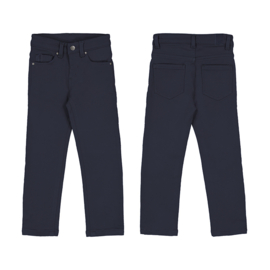 Mooi soft slim fit donkerblauwe broek van Mayoral.