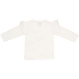 Mooi uitgewerkt shirtje van Klein babykleding in het offwhite.