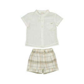 2-delig mayoral set met een geruit broekje.