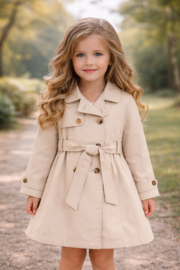 Prachtige trenchcoat van Mayoral in het zandkleur.