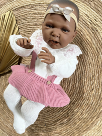 Prachtige gebreide bloomer met bandjes van Martin Aranda in het  roze framboos