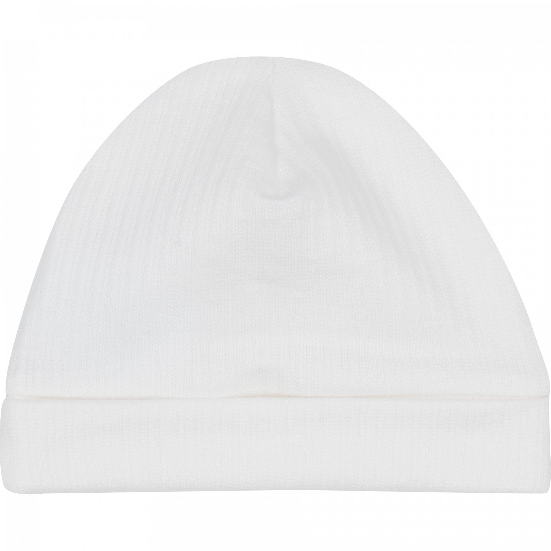 Heerlijk zacht mutsje van klein baby in het offwhite.