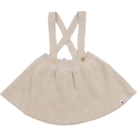Fijn gebreid rokje met galgen van Klein babykleding in het zandkleur..