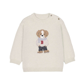 Stoere gebreide trui met leuke print van Mayoral.