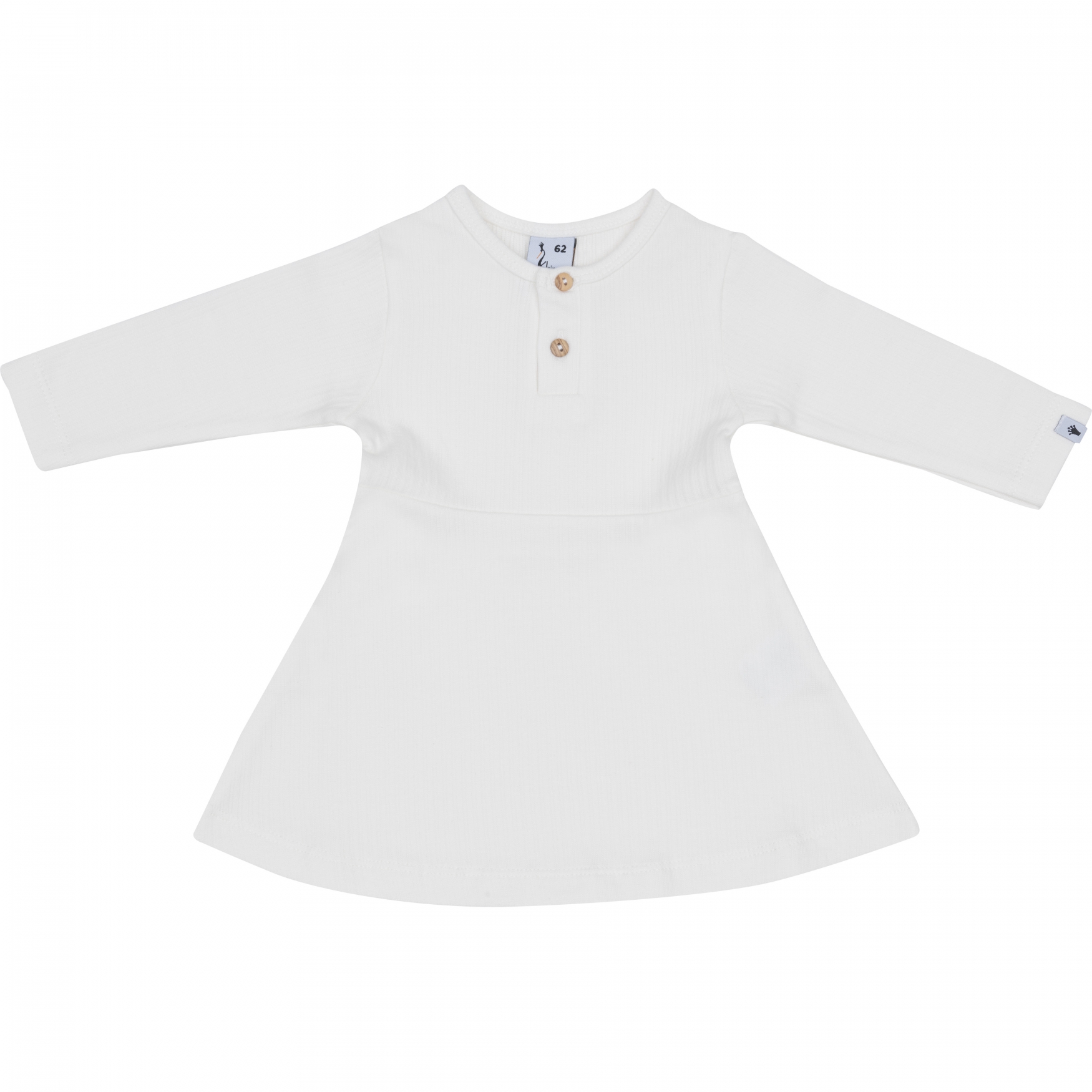 Mooi uitgewerkt jurkje van Klein baby in het offwhite.