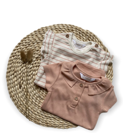 Mayoral rompers set van 2 in de kleur Nude /offwhite.