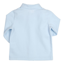 Mooi poloshirt met lange mouw van Gymp in het lichtblauw.