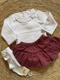 Mooie bordeaux bloomer met een roesel.