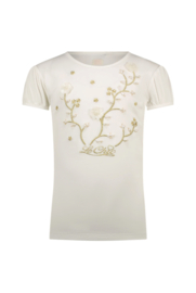 Mooi shirtje met fijne elastan van Le Chic met goudkleurige details.