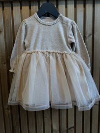 Prachtig le chic jurkje in taupe/oudroze.