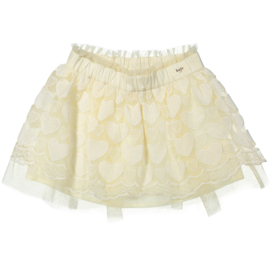 Mooi hartjes rokje van Baje in het creme.