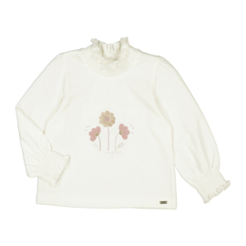 Mooi shirtje met bloemenprint offwhite/roze.