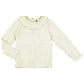 Mooi Mayoral shirt met kraag in het offwhite.