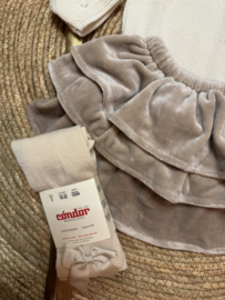 Mooie mac Ilusion bloomer velours in het zandkleur.