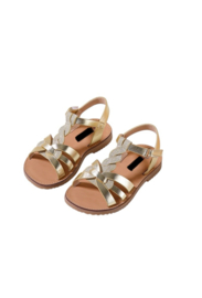 Mooie sandaal met goudkleur en glitter.