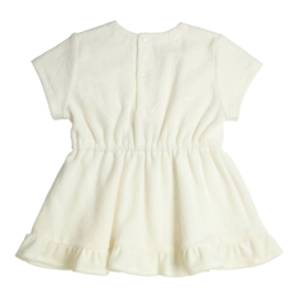 Heerlijk badstof jurkje van Gymp in het offwhite.