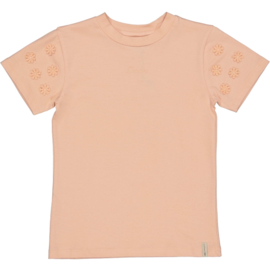 Vrolijk peach kleurig shirtje van Levv.