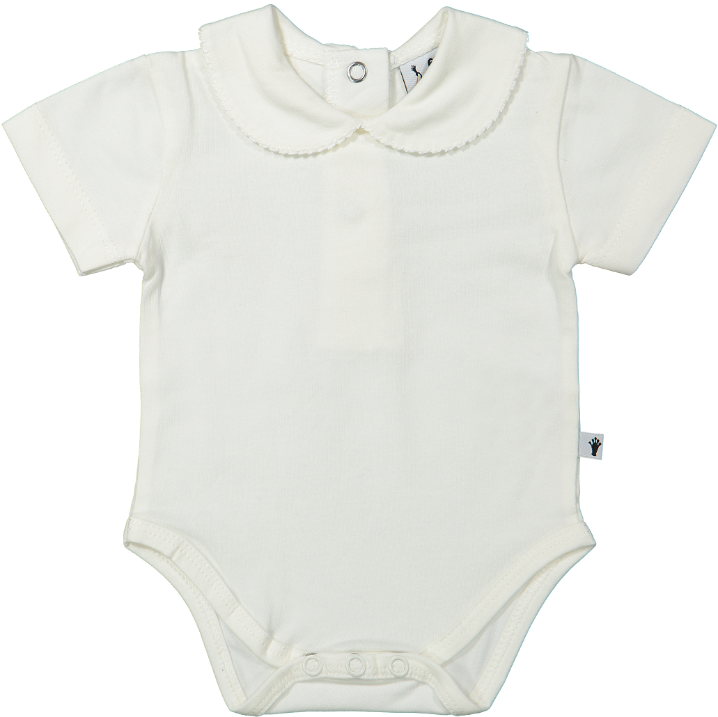 Romper met ronde kraag van Klein baby in offwhite.