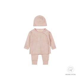 3 delig setje organic cotton in het oudroze van Dirkje.