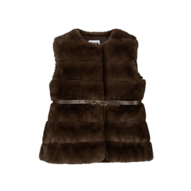 Heerlijke bont gilet van Mayoral in het bruin.