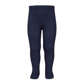 Stoere maillot van condor met streepmotief in diep donkerblauw.