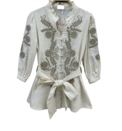 Bohemian jurk in het beige.